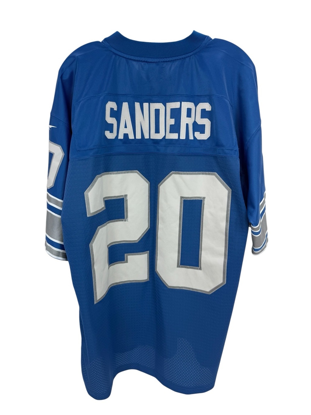 Vintage NFL Reebok Barry Sanders Detroit Lions Throwback Jersey Large Blue - Picture 16 of 16